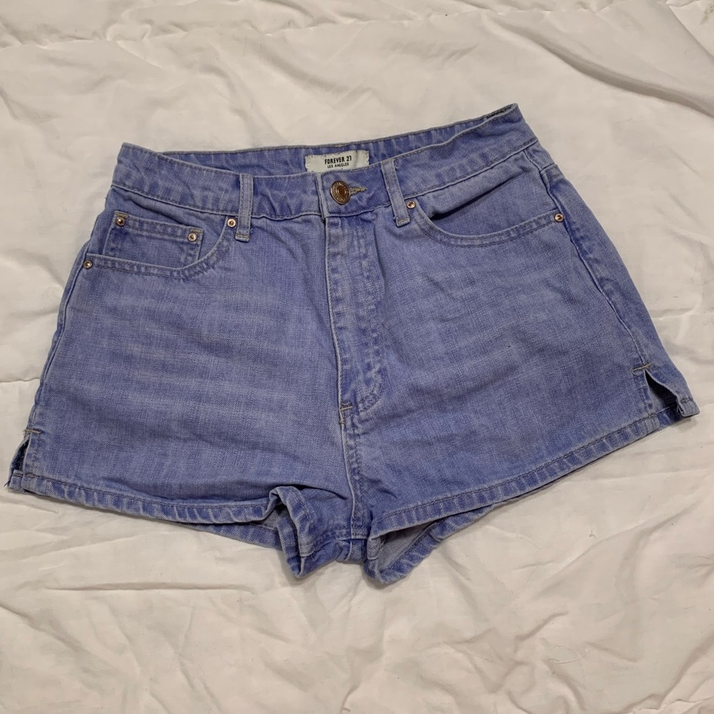 Light Denim Forever 21 Shorts